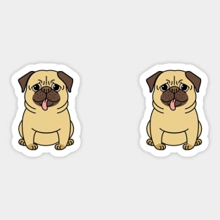 Funny Pug Dog Mug Sticker